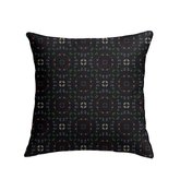 Blossom Haven Pillow on a couch showcasing its style and comfort in a living room.